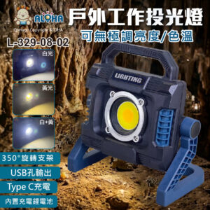 阿囉哈LED總匯_L-329-08-02_圓窗COB-戶外工作投光燈3.7V-18000mAh-W8101B