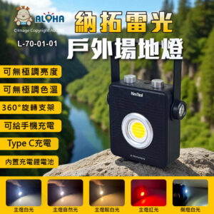 阿囉哈LED總匯_L-70-01-01_白+暖白COB+紅光-可無極調亮度、調色溫-納拓雷光戶外場地投光燈-小米有品