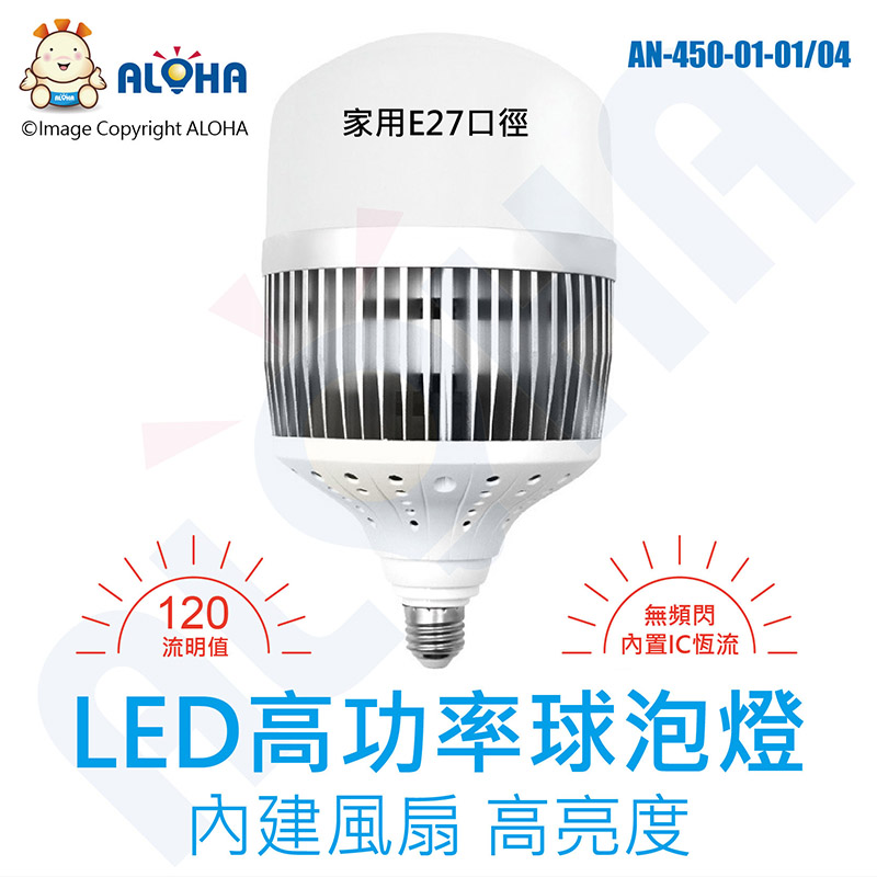 E27-白光-6000K-帶風扇-大球泡燈-3030-120流明