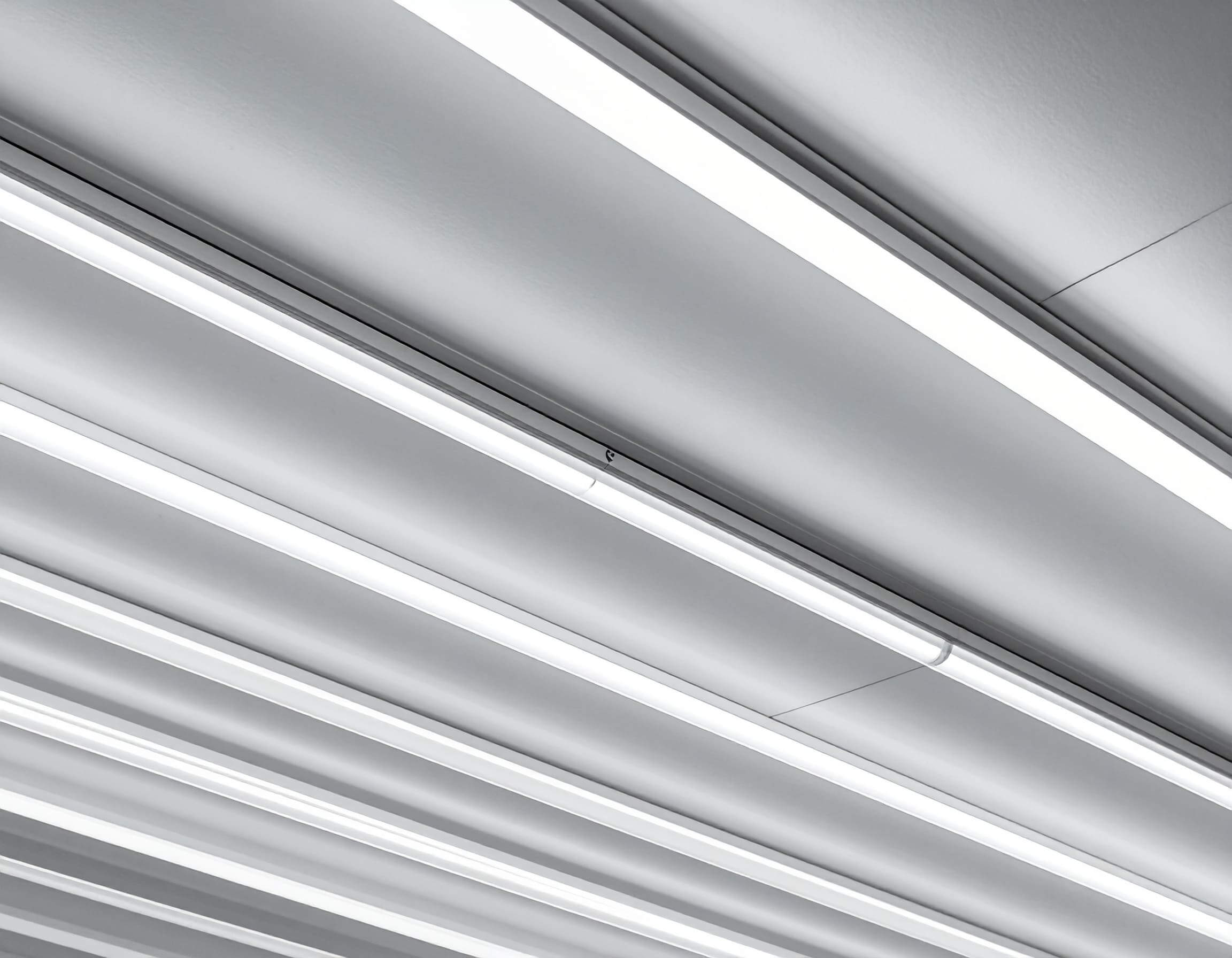 天花板LED燈管忽明忽暗特寫