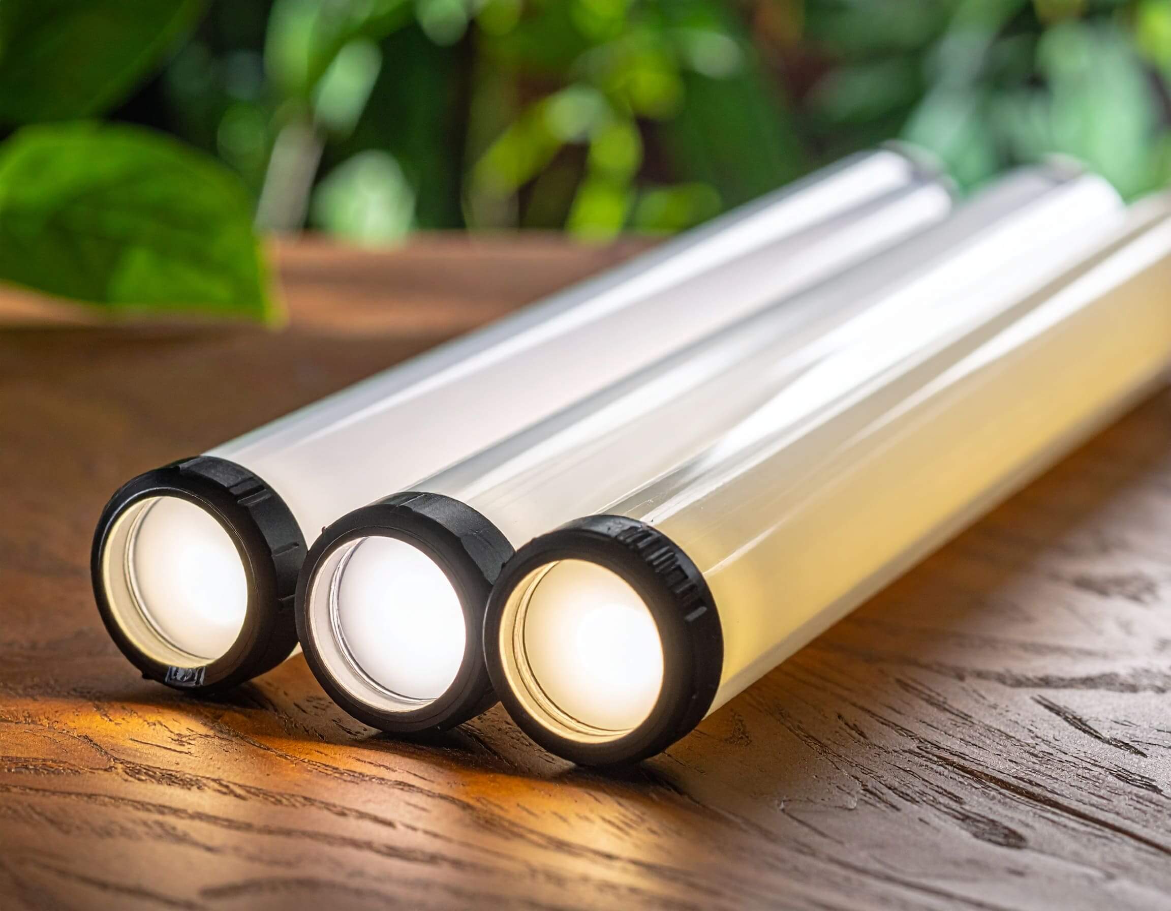 桌面擺放LED燈管